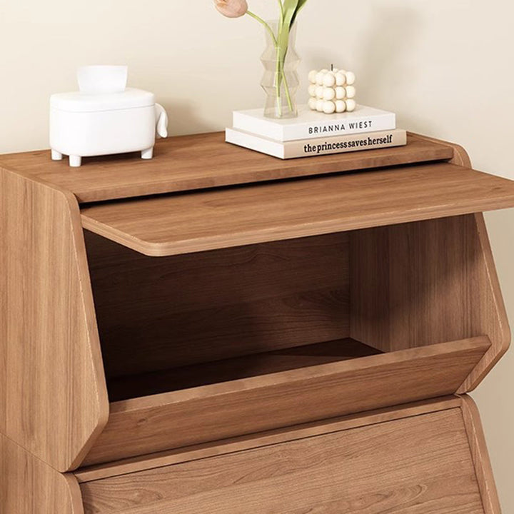 Mesa auxiliar moderna y minimalista rectangular trapezoidal de madera de ingeniería ecológica 1 - mueble para sala de estar 