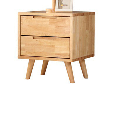 Moderner minimalistischer kubischer quadratischer Beistelltisch aus Gummibaumholz 1/2 - Schublade für das Wohnzimmer 