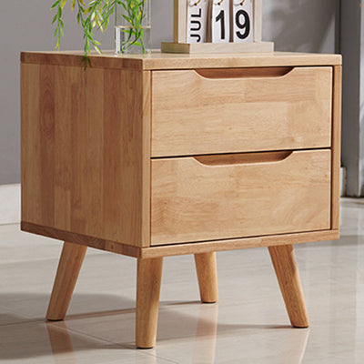 Moderner minimalistischer kubischer quadratischer Beistelltisch aus Gummibaumholz 1/2 - Schublade für das Wohnzimmer 