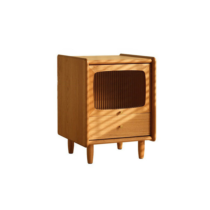 Table de nuit contemporaine rétro en bois de cerisier 1 - Armoire pour chambre 