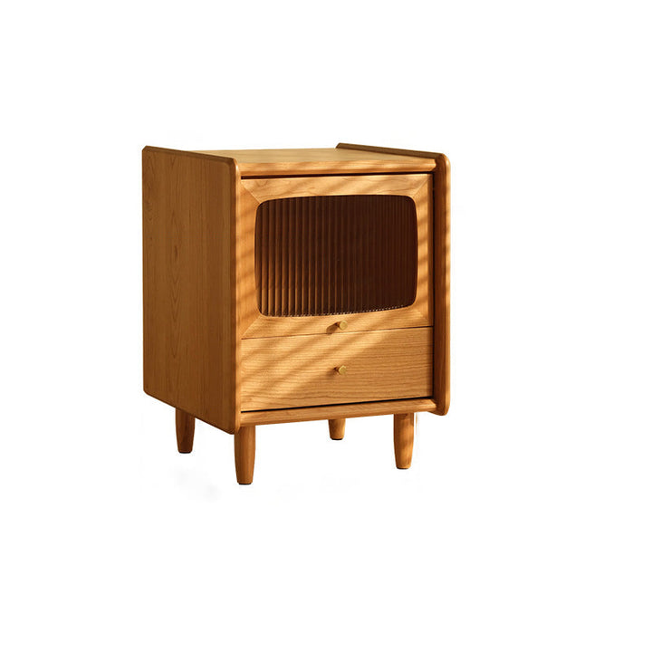 Table de nuit contemporaine rétro en bois de cerisier 1 - Armoire pour chambre 