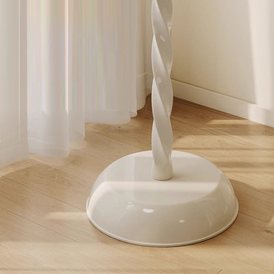 Contemporary Nordic Four Leaf Clover Shape Cream Full PP Side Table 1 - Tray For Living Room