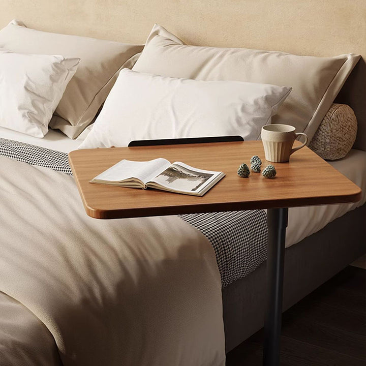 Moderne Schlichtheit Rechteckiger, wendbarer Beistelltisch aus mitteldichter Faserplatte und Kohlenstoffstahl mit 1 Ebene für das Wohnzimmer 