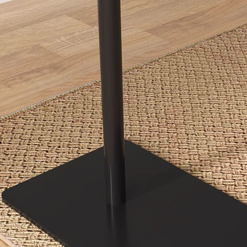 Mesa Auxiliar Rectangular Reversible de Nogal y Acero Inoxidable de Simplicidad Moderna 1 - Nivel Para Sala de Estar 