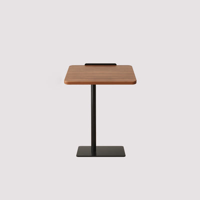 Mesa Auxiliar Rectangular Reversible de Nogal y Acero Inoxidable de Simplicidad Moderna 1 - Nivel Para Sala de Estar 