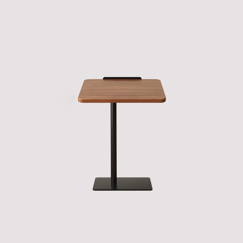 Mesa Auxiliar Rectangular Reversible de Nogal y Acero Inoxidable de Simplicidad Moderna 1 - Nivel Para Sala de Estar 