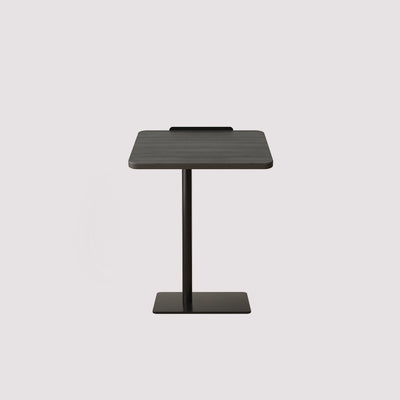 Mesa Auxiliar Rectangular Reversible de Nogal y Acero Inoxidable de Simplicidad Moderna 1 - Nivel Para Sala de Estar 