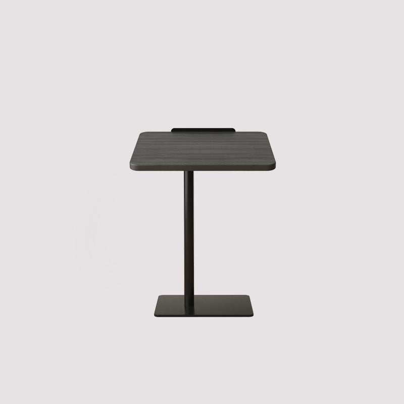 Mesa Auxiliar Rectangular Reversible de Nogal y Acero Inoxidable de Simplicidad Moderna 1 - Nivel Para Sala de Estar 