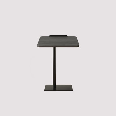 Mesa Auxiliar Rectangular Reversible de Nogal y Acero Inoxidable de Simplicidad Moderna 1 - Nivel Para Sala de Estar 