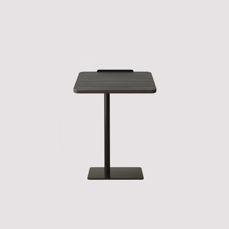 Mesa Auxiliar Rectangular Reversible de Nogal y Acero Inoxidable de Simplicidad Moderna 1 - Nivel Para Sala de Estar 