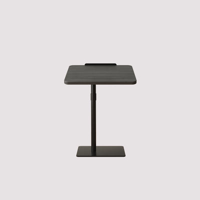 Mesa Auxiliar Rectangular Reversible de Nogal y Acero Inoxidable de Simplicidad Moderna 1 - Nivel Para Sala de Estar 