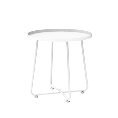 Modern Minimalist Round Full Steel Side Table 1 - Tray For Living Room