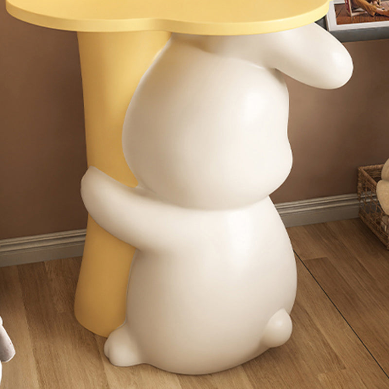 Contemporary Creative Rabbit Resin Solid Wood Side Table 1 - Tray For Living Room