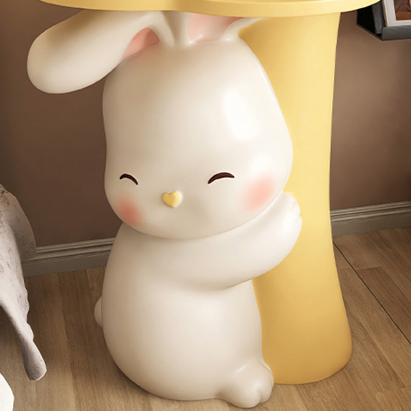 Contemporary Creative Rabbit Resin Solid Wood Side Table 1 - Tray For Living Room