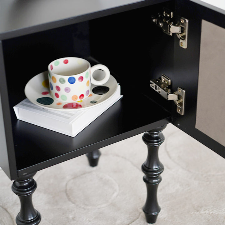Contemporary Scandinavian Four Leaf Clover Ash Plywood Seashell Nightstand 1 - Cabinet For Bedroom