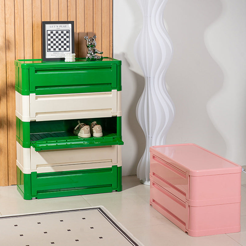 Contemporary Nordic Rectangle Cube Full ABS Shoe Storage 2/3/4/5 - Cabinet For Entryways