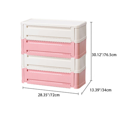 Contemporary Nordic Rectangle Cube Full ABS Shoe Storage 2/3/4/5 - Cabinet For Entryways