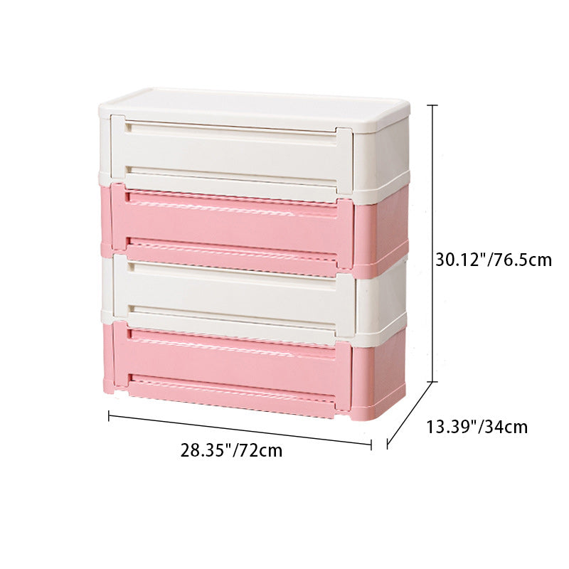 Contemporary Nordic Rectangle Cube Full ABS Shoe Storage 2/3/4/5 - Cabinet For Entryways