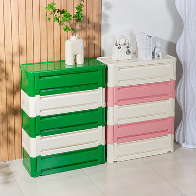 Contemporary Nordic Rectangle Cube Full ABS Shoe Storage 2/3/4/5 - Cabinet For Entryways