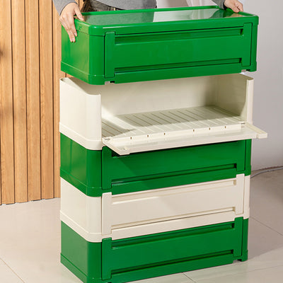 Contemporary Nordic Rectangle Cube Full ABS Shoe Storage 2/3/4/5 - Cabinet For Entryways