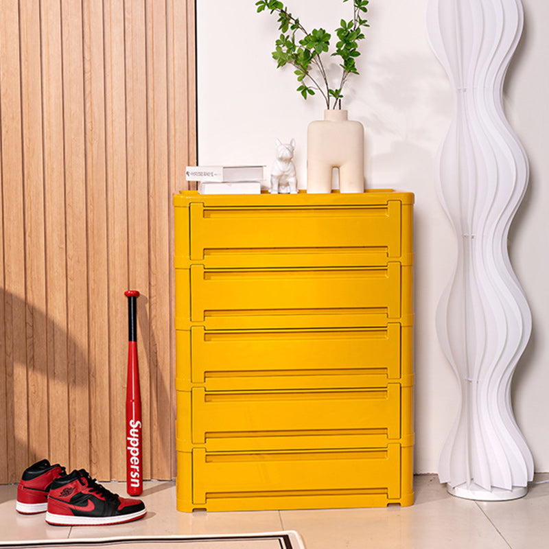 Contemporary Nordic Rectangle Cube Full ABS Shoe Storage 2/3/4/5 - Cabinet For Entryways