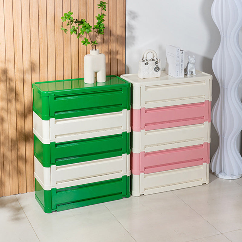 Contemporary Nordic Rectangle Cube Full ABS Shoe Storage 2/3/4/5 - Cabinet For Entryways