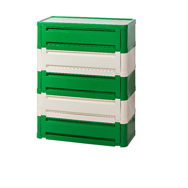 Contemporary Nordic Rectangle Cube Full ABS Shoe Storage 2/3/4/5 - Cabinet For Entryways