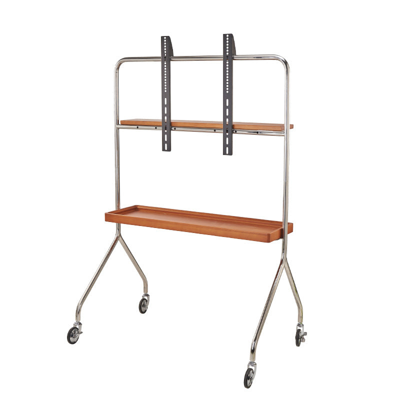 Contemporary Retro Rectangle Boxwood Bracket Stainless Steel Side Table 2 - Tier For Living Room