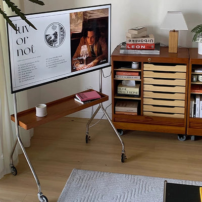 Contemporary Retro Rectangle Boxwood Bracket Stainless Steel Side Table 2 - Tier For Living Room