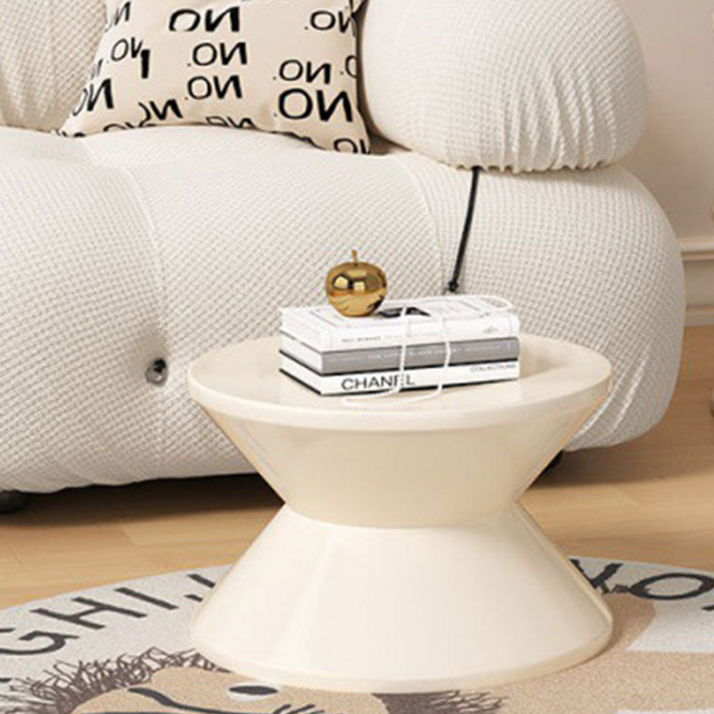 Contemporary Nordic Trapezoidal Hourglass Shape PP Side Table 1 - Tier For Living Room