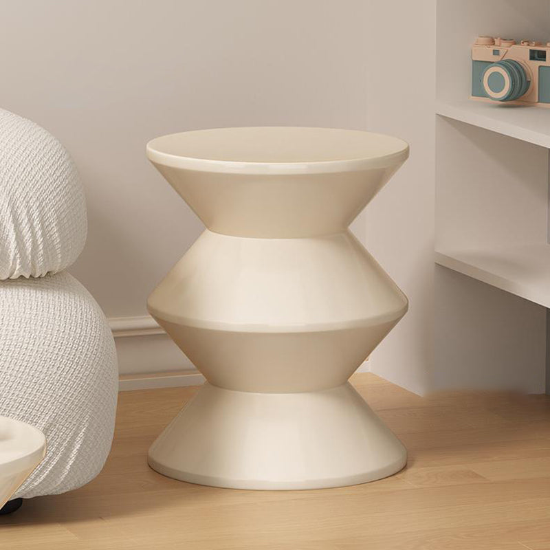 Contemporary Nordic Trapezoidal Hourglass Shape PP Side Table 1 - Tier For Living Room