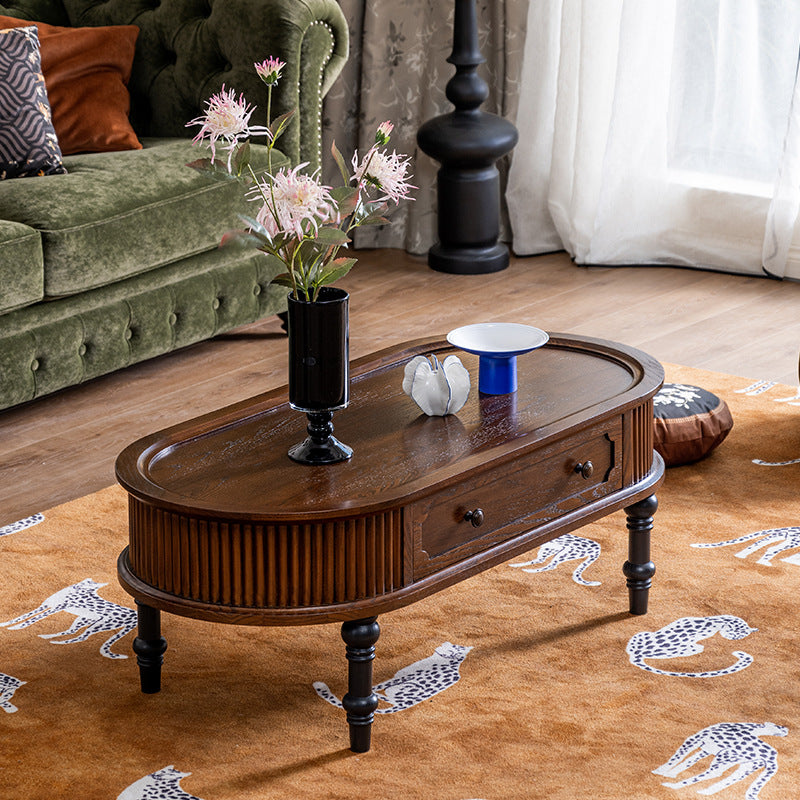 Zeitgenössischer skandinavischer Zylinder Rattan Webnetz Massivholz Couchtisch 1 - Ebene für das Wohnzimmer 