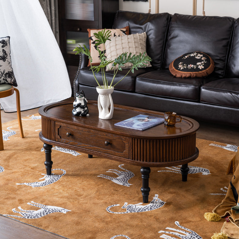 Zeitgenössischer skandinavischer Zylinder Rattan Webnetz Massivholz Couchtisch 1 - Ebene für das Wohnzimmer 