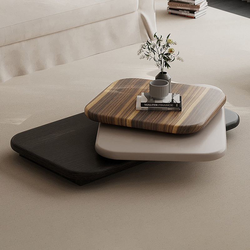 Modern Art Deco Rectangle Rotatable Splicing Color Artificial Board Coffee Table 3 - Tier For Living Room