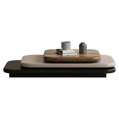 Modern Art Deco Rectangle Rotatable Splicing Color Artificial Board Coffee Table 3 - Tier For Living Room