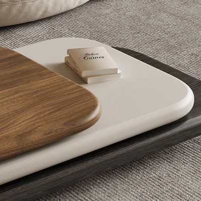 Modern Art Deco Rectangle Rotatable Splicing Color Artificial Board Coffee Table 3 - Tier For Living Room