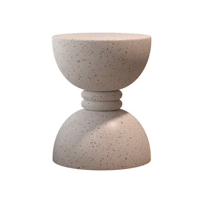 Contemporary Nordic Hourglass Magnesium Oxide Side Table 1 - Tier For Living Room