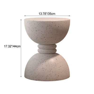 Contemporary Nordic Hourglass Magnesium Oxide Side Table 1 - Tier For Living Room