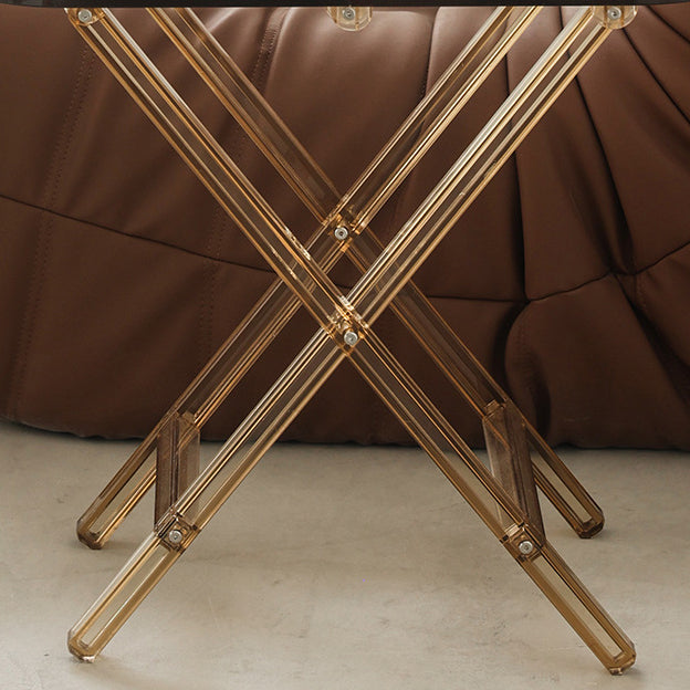 Modern Simplicity Square Foldable Transparent Full PC Side Table 1 - Tier For Living Room