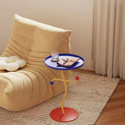 Contemporary Creative Round Dance Full Iron Side Table 1 - Tray For Living Room