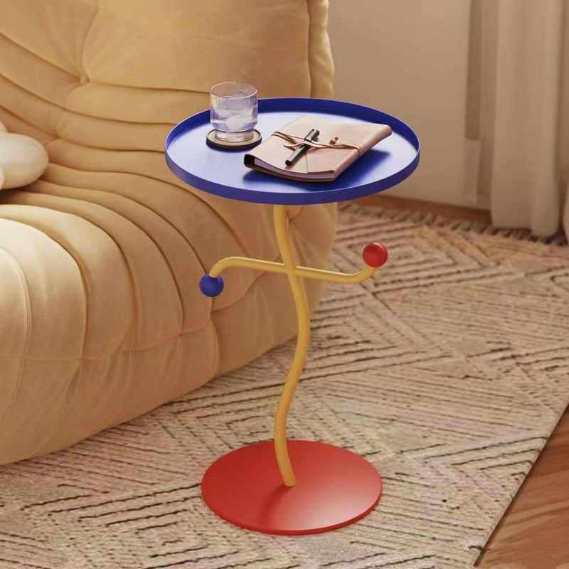 Contemporary Creative Round Dance Full Iron Side Table 1 - Tray For Living Room