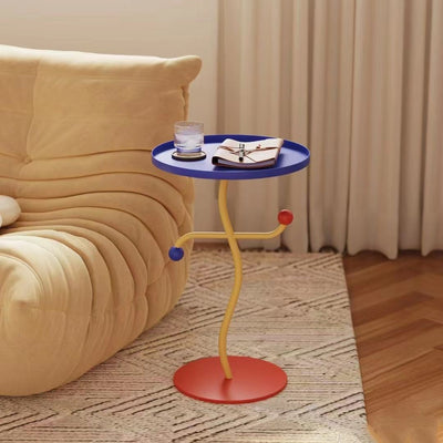 Contemporary Creative Round Dance Full Iron Side Table 1 - Tray For Living Room