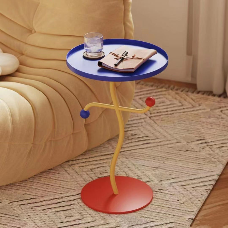 Contemporary Creative Round Dance Full Iron Side Table 1 - Tray For Living Room