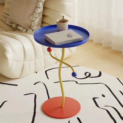 Contemporary Creative Round Dance Full Iron Side Table 1 - Tray For Living Room