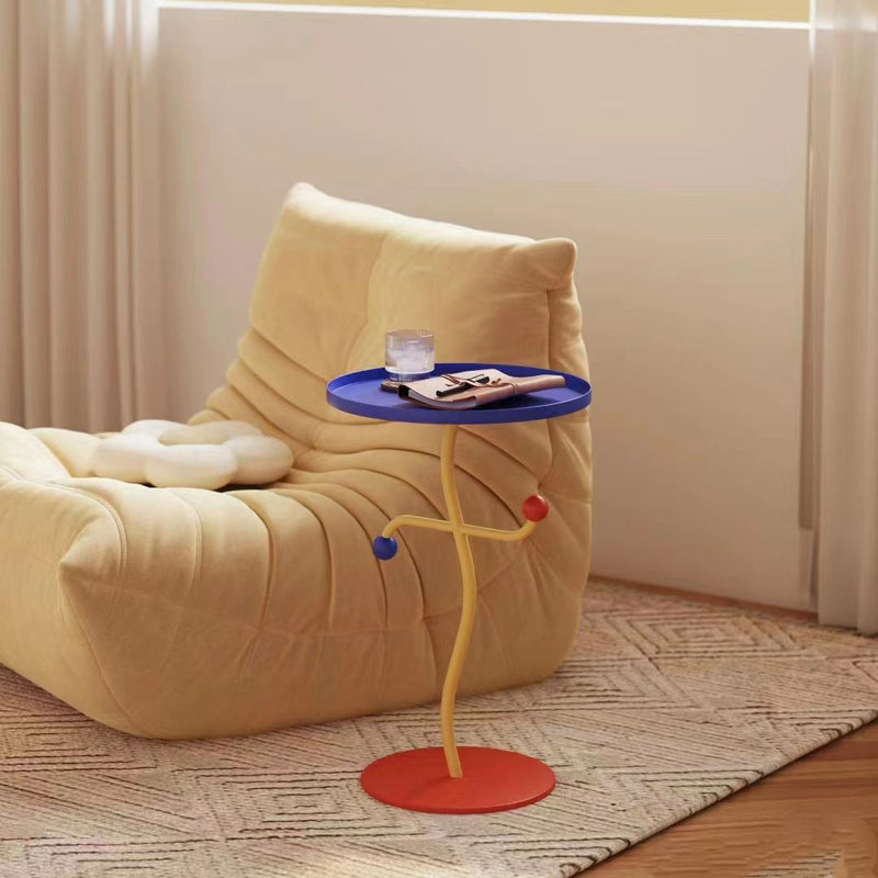 Contemporary Creative Round Dance Full Iron Side Table 1 - Tray For Living Room