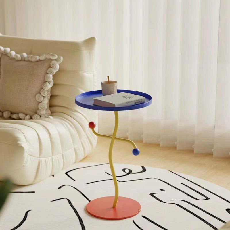 Contemporary Creative Round Dance Full Iron Side Table 1 - Tray For Living Room