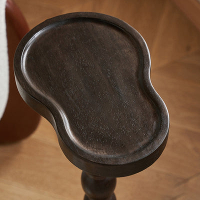 Mesa auxiliar de hierro con tablero de fibra de densidad media nórdica contemporánea 1 - Bandeja para sala de estar 