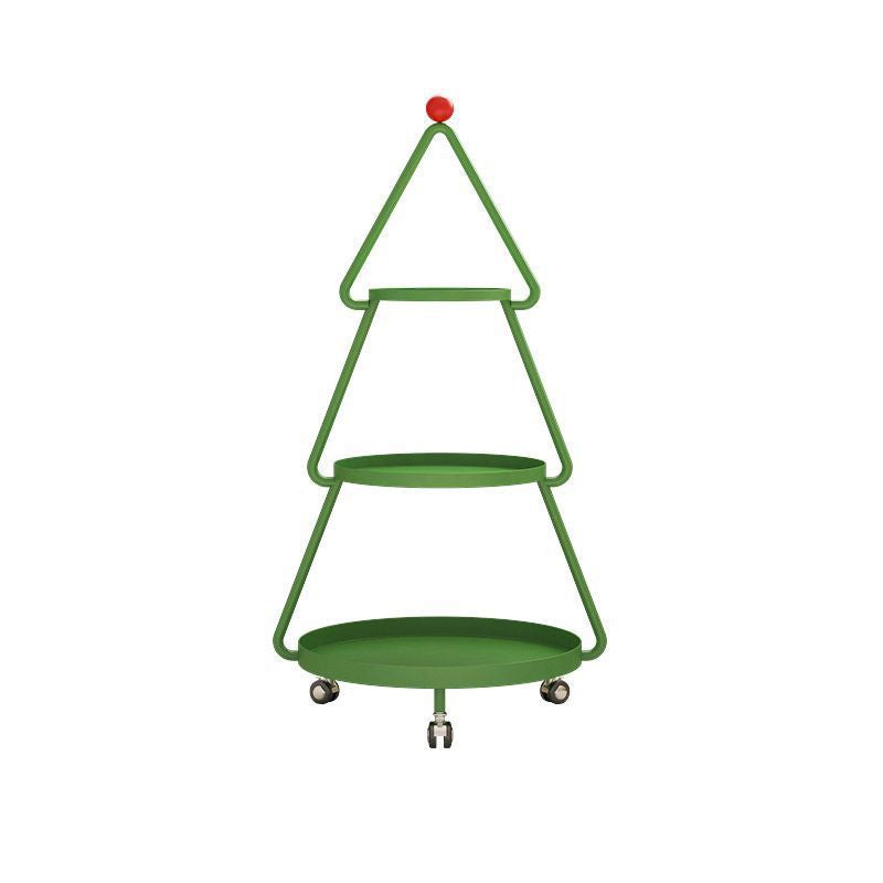 Mesa auxiliar de hierro completa de árbol de Navidad creativo contemporáneo de 3 niveles para sala de estar 