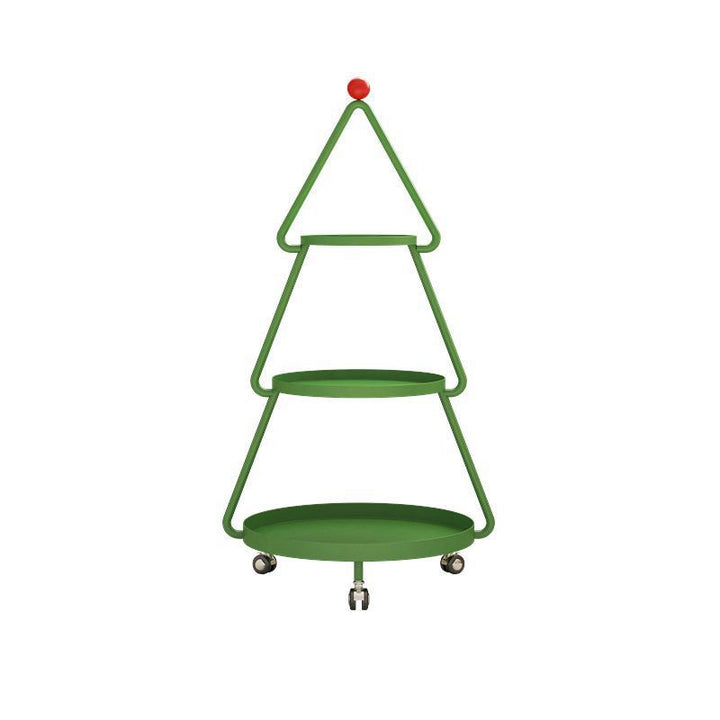 Mesa auxiliar de hierro completa de árbol de Navidad creativo contemporáneo de 3 niveles para sala de estar 