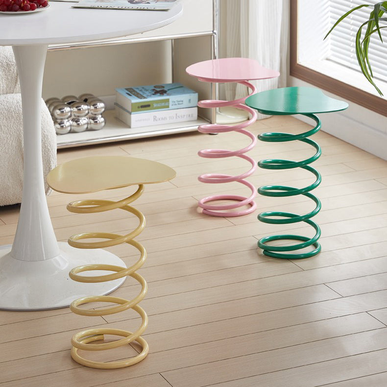 Contemporary Creative Spring Shape Full Iron Side Table 1 - Tier For L ...